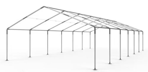 TP 6x12m standard rendezvénysátor, PVC 700 - fehér