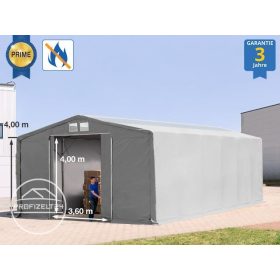   Raktársátor 8x12m professional 4m oldalmagassággal, tetőablakkal 720g/m2 - TŰZÁLLÓ PONYVÁVAL!