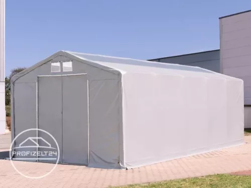 Raktársátor 8x12m professional 4m oldalmagassággal, tetőablakkal 720g/m2 - nehezen éghető PONYVÁVAL!