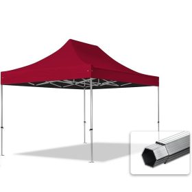   TP 3x4,5m összecsukható aluminium 800N pavilon, oldalfal nélkül - bordó