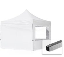   Professional összecsukható sátrak ECO 300 g/m2 ponyvával, alumínium szerkezettel, 4 oldalfallal - 3x3m fehér