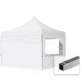   TP 3x3m összecsukható alumínium pavilon, 4 db oldalfallal - fehér