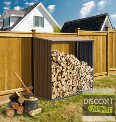 EPT Tüzifatároló 136 - 182 x 75 cm, barna