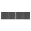 VID fekete WPC kerítéspanelszett 699 x 186 cm