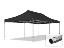   Professional összecsukható sátrak PROFESSIONAL 400g/m2- ponyvával, alumínium szerkezettel, oldalfal nélkül - 4x8m fekete
