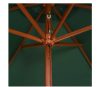 VID Zöld napernyő fa rúddal 270x270 cm