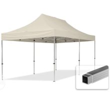   Professional összecsukható sátrak ECO 300 g/m2 ponyvával, alumínium szerkezettel, oldalfal nélkül - 3x6m krém
