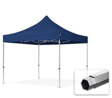   Professional összecsukható sátrak PROFESSIONAL 400g/m2 ponyvával, alumínium szerkezettel, oldalfal nélkül - 3x3m kék
