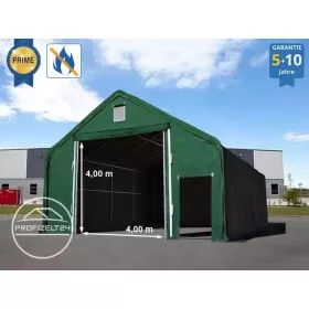   TP Everest 10x20m 3m oldalmagas raktársátor nehezen éghető PRIMEtex 2300 ponyvával, zöld