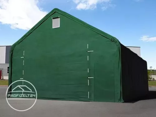 TP Everest 10x20m 3m oldalmagas raktársátor nehezen éghető PRIMEtex 2300 ponyvával, zöld