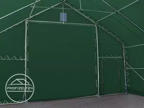 TP Everest 10x20m 3m oldalmagas raktársátor nehezen éghető PRIMEtex 2300 ponyvával, zöld