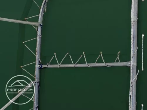 TP Everest 10x20m 3m oldalmagas raktársátor nehezen éghető PRIMEtex 2300 ponyvával, zöld