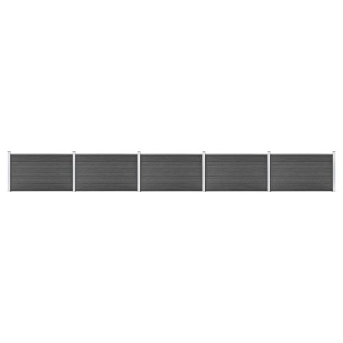 VID fekete WPC kerítéspanelszett 872 x 105 cm