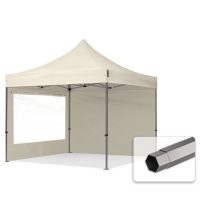 Összecsukható pavilonok 750N ponyvával, acélszerkezettel, 2 oldalfallal