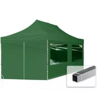 Összecsukható pavilonok 700N ponyvával, acélszerkezettel, 4 oldalfallal